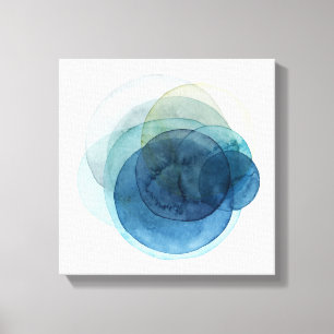 Evolving Planets - Waterverf cirkels Canvas Afdruk