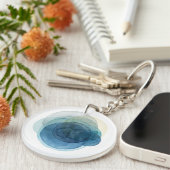 Evolving Planets - Waterverf cirkels Sleutelhanger (Voorkant Rechts)