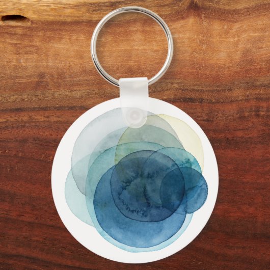 Evolving Planets - Waterverf cirkels Sleutelhanger (Voorkant)