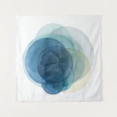 Evolving Planets - Waterverf cirkels Wandkleed (Voorkant (horizontaal))