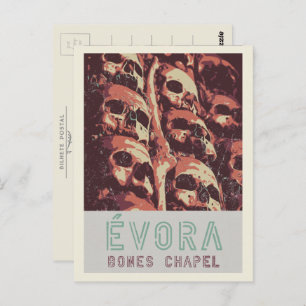 Evora Botten Chapel illustration Portugal Briefkaart