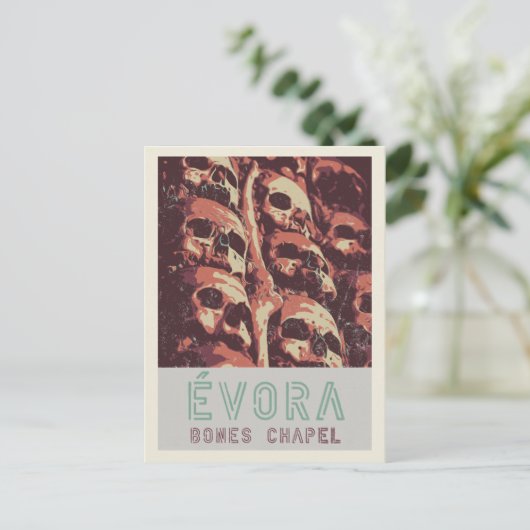 Evora Botten Chapel illustration Portugal Briefkaart (Staand voorkant)