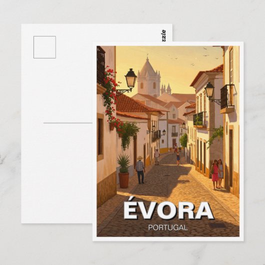 Evora Évora Portugal Reizen Briefkaart (Voorkant / Achterkant)