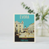 Evora Giraldo-afbeelding Portugal Briefkaart (Staand voorkant)