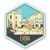 Evora Giraldo-afbeelding Portugal Sticker (Voorkant)
