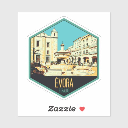 Evora Giraldo-afbeelding Portugal Sticker (Vel)