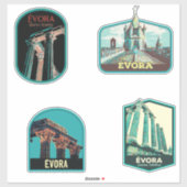 Evora Portugal illustratieverpakking Sticker (Vel)