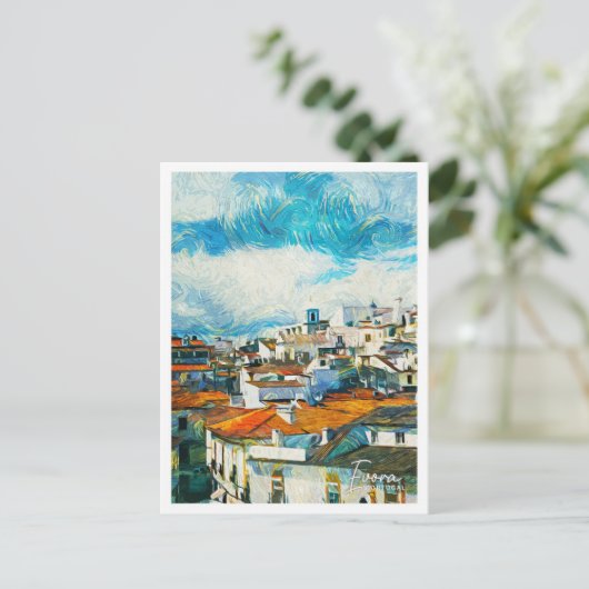 Evora Portugal Mooi olieverflandschap Briefkaart (Staand voorkant)