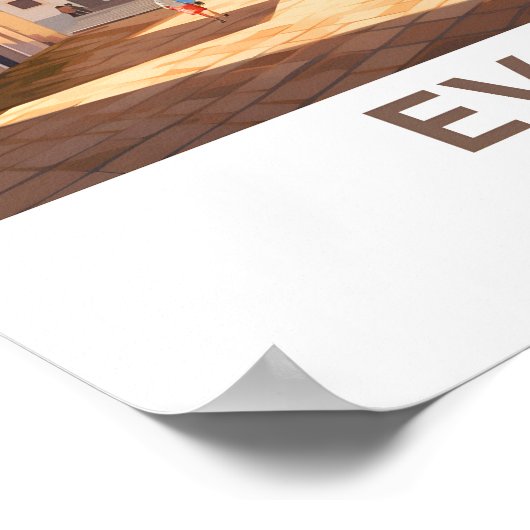 Evora Portugal Reisprint Poster (Hoek)