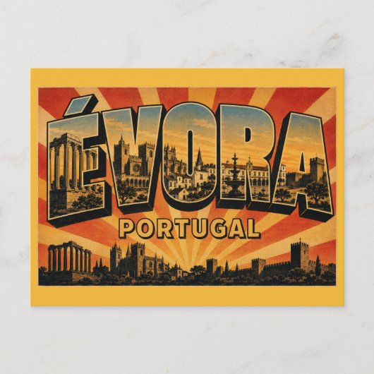 Évora Portugal Romeinse Tempel Briefkaart (Voorkant)
