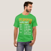 EVS Supervisor Hourly Rate Funny EVS Director Supe T-shirt (Voorkant volledig)