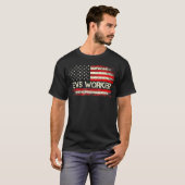 EVS Worker Amerikaanse vlag Amerikaanse patriottis T-shirt (Voorkant volledig)