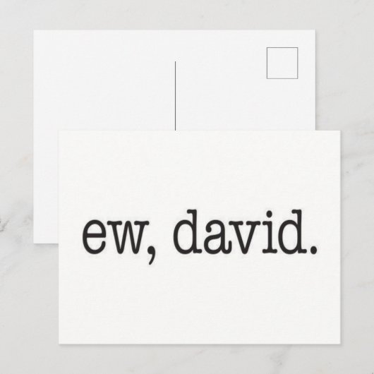 Ew David Meme Briefkaart (Voorkant / Achterkant)