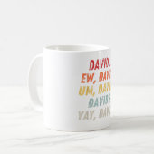 Ew David Shirt Funny Retro Dist Koffiemok (Voorkant links)