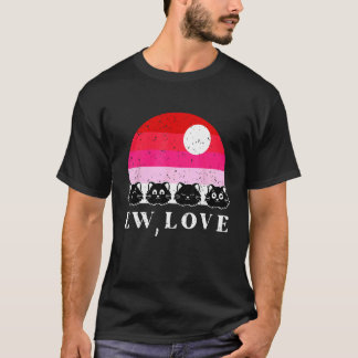 Ew Love Kat Valentijnsdag Grappige Retro Kitten Ki T-shirt