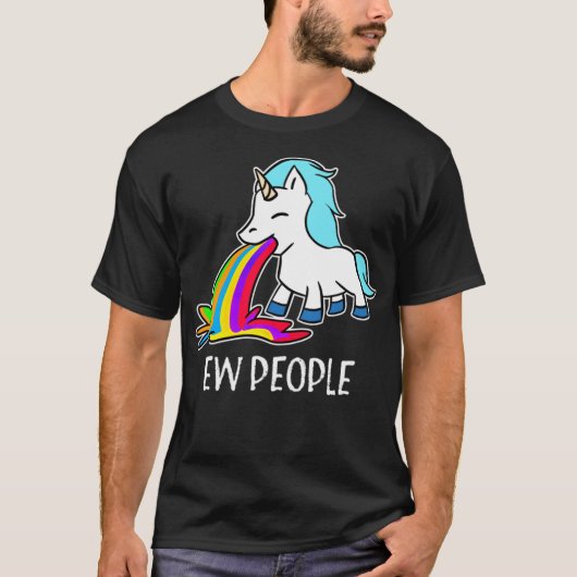 Ew, mensen die samen overgeven Rainbow grappige an T-shirt (Voorkant)