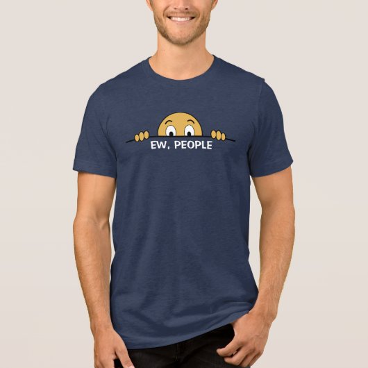 Ew Mensen donker Tri-Blend Shirt (Voorkant)