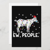 Ew Mensen Geit Cadeau Kerstman Grappige Geit Kerst Feestdagenkaart (Voorkant / Achterkant)