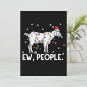 Ew Mensen Geit Cadeau Sinterklaas Grappige Geit Ke Feestdagenkaart (Staand voorkant)
