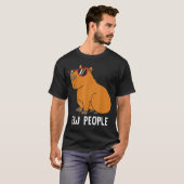 Ew Mensen Grappige Capybara Introvert Quote Sarcas T-shirt (Voorkant volledig)