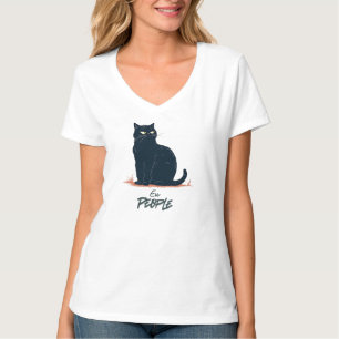 Ew Mensen Grappige Introvert Kat Vintage T-shirt
