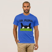 Ew Mensen Grappige Kat Groene Gras Heren T-shirt (Voorkant volledig)