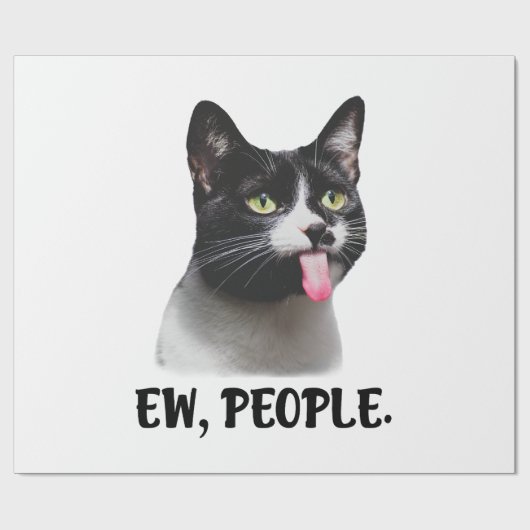 Ew Mensen grappige kat meme Cadeaupapier (Vlak)