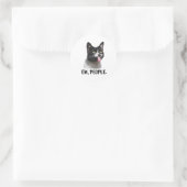 Ew Mensen grappige kat meme Ronde Sticker (Tas)