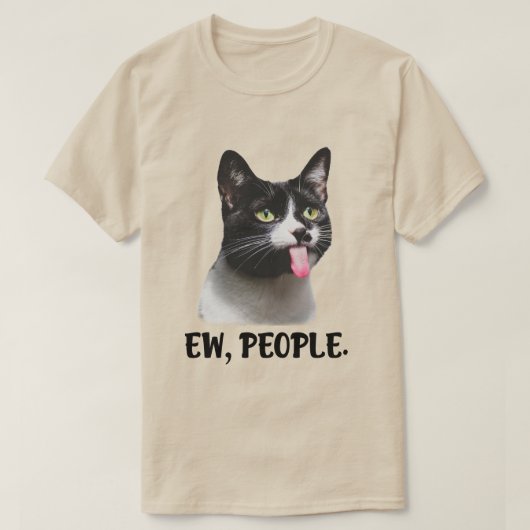 Ew Mensen grappige kat meme T-shirt (Design voorkant)