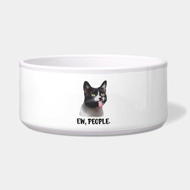 Ew Mensen grappige kat meme Voerbakje (Voorkant)