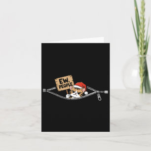 Ew Mensen Grappige Schattigee Kerstkat Voor Kat En Kaart
