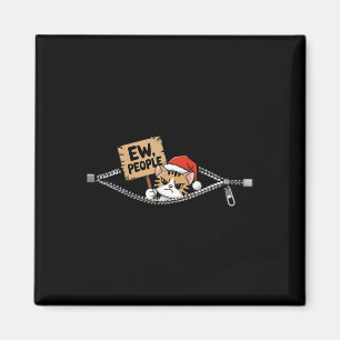 Ew Mensen Grappige Schattigee Kerstkat Voor Kat En Magneet