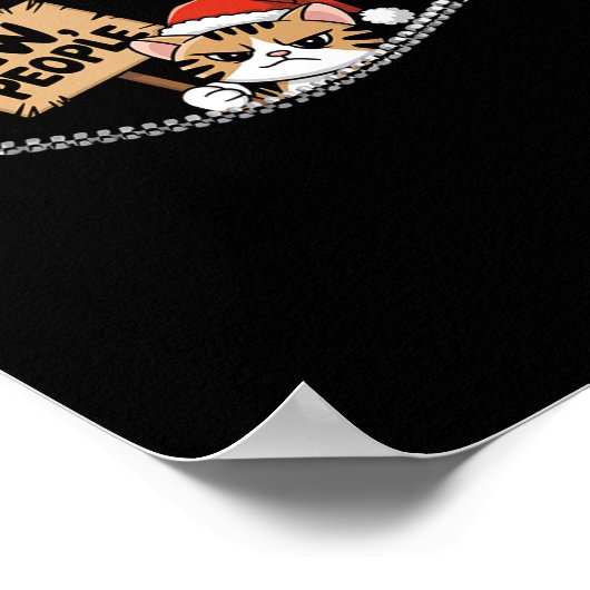 Ew Mensen Grappige Schattigee Kerstkat Voor Kat En Poster (Hoek)