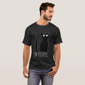 EW MENSEN Introvert Kat Liefhebber Huisdier Kitty T-shirt (Voorkant volledig)