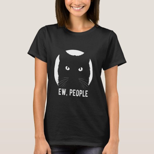 EW, MENSEN Kat Anti-Sociaal Kat Liefhebber Eigenaa T-shirt (Voorkant)