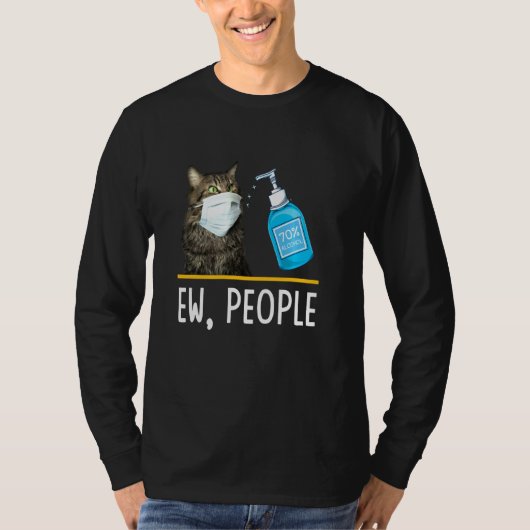 Ew Mensen Kat Gezichtsmasker Cute Pet Katten Kat M T-shirt (Voorkant)
