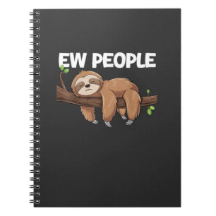 Ew Mensen Luiaard T-Shirt Notitieboek