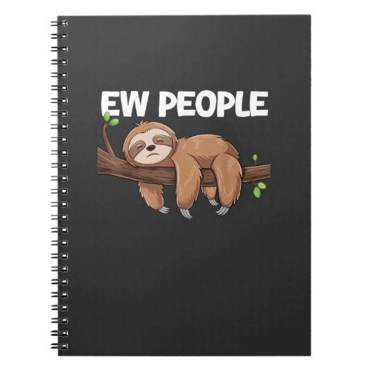 Ew Mensen Luiaard T-Shirt Notitieboek (Voorkant)