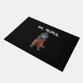 Ew. Mensen | Newfie Dog Wearing Face Mask Gift Deurmat (Schuin)
