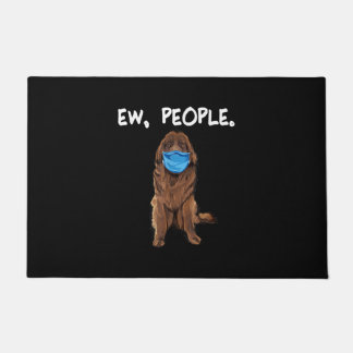 Ew. Mensen | Newfie Dog Wearing Face Mask Gift Deurmat