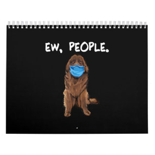 Ew. Mensen Newfie Dog Wearing Face Mask Gift Kalender