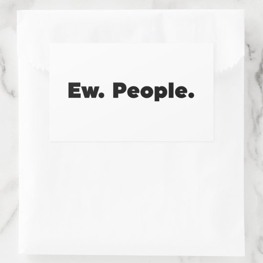 Ew. Mensen. Rechthoekige Sticker (Tas)