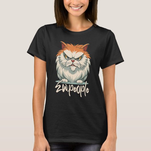 EW Mensen Retro Kat Kat T-shirt (Voorkant)