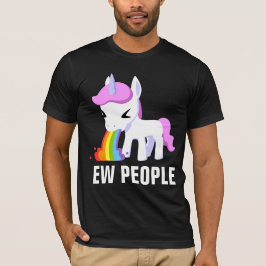 EW MENSEN STEMMEN UNICORD T-SHIRS T-SHIRT (Voorkant)