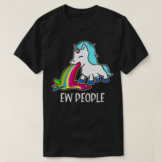 Ew Mensen verenigen braken regenboogschimmelinfect T-shirt (Design voorkant)