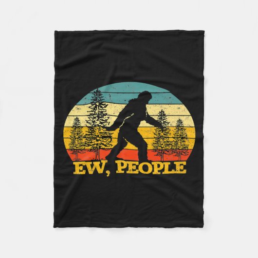 Ew People Bigfoot Sasquatch Camng Love Distresse  Fleece Deken (Voorkant)