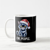 Ew People Black Cat Christmas Funny Introvert Holi Koffiemok (Links)
