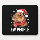 Ew People Capybara Christmas Funny Introvert Holid Muismat (Voorkant)
