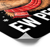 Ew People Capybara Christmas Funny Introvert Holid Poster (Hoek)