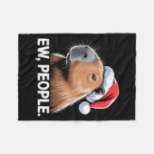 Ew People Capybara Christmas Humor Fleece Deken (Voorkant (Horizontaal))